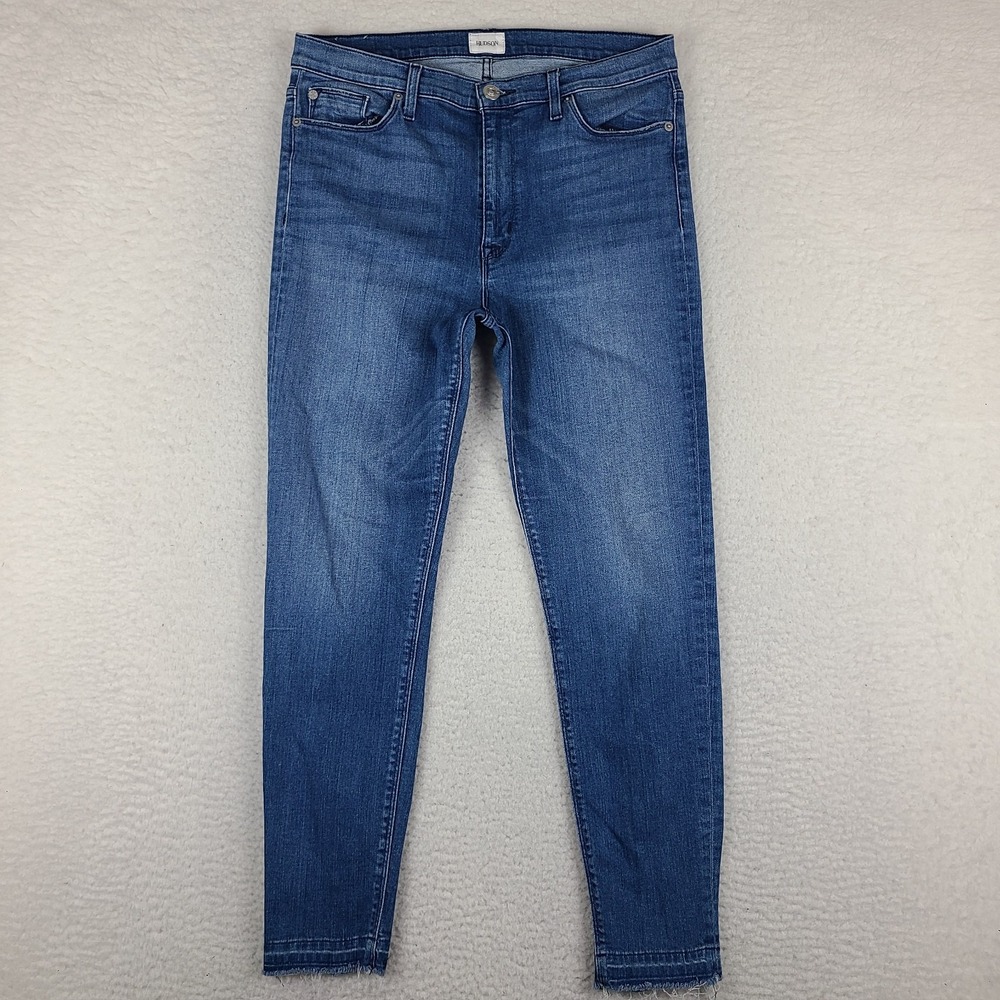 Hudson Jeans Womens 31 Blue Barbara High Waist Ankle Medium Wash Denim
